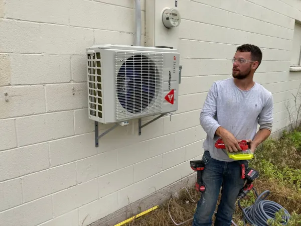 Completed ductless mini split installation in Texas — job 10